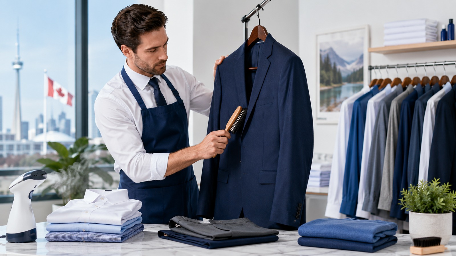 Simple care habits that can double the life of suits, shirts, and dress clothes. Professional wardrobe care tips from Canada's Cleaners in London, Ontario.