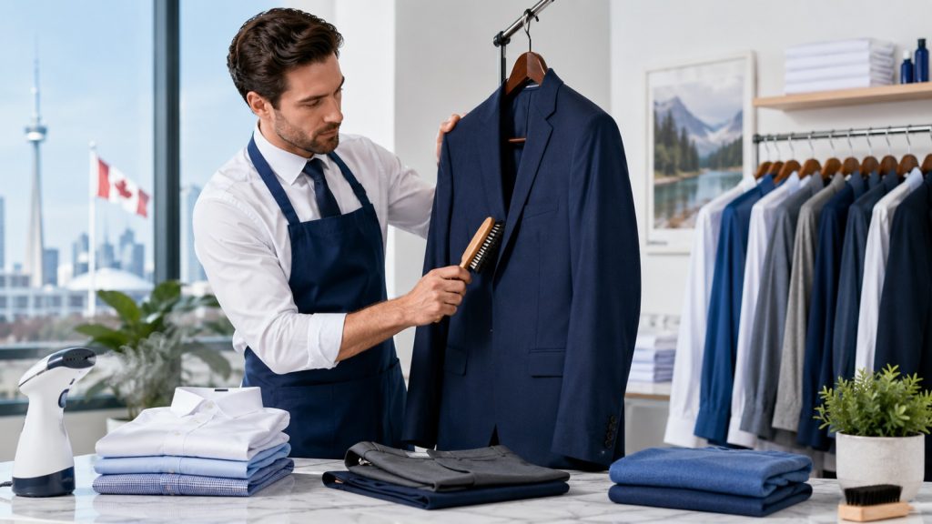 Simple care habits that can double the life of suits, shirts, and dress clothes. Professional wardrobe care tips from Canada's Cleaners in London, Ontario.